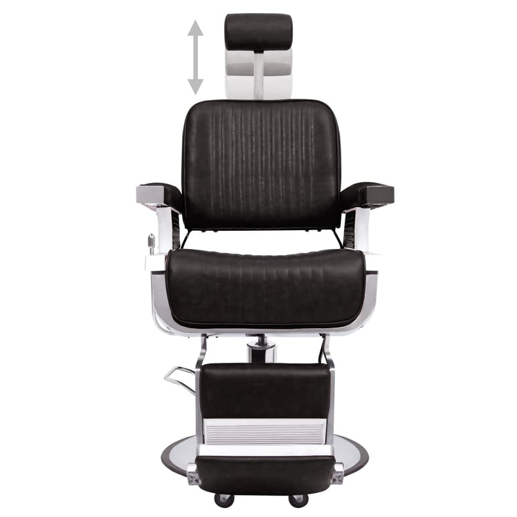 Chaise de coiffeur vidaxl 68x69x116 cm en cuir artificiel noir
