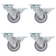 Roues pivotantes Vidaxl avec des freins doubles 4 mm 50 mm