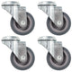 Roues pivotantes Vidaxl avec trous de boulons 4 st 50 mm