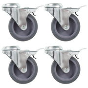Roues pivotantes Vidaxl avec trous de boulons et freins doubles 4 st 75 mm - afbeelding 1