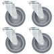 Vidaxl roulettes pivotantes avec trous de boulons 4 pcs 100 mm