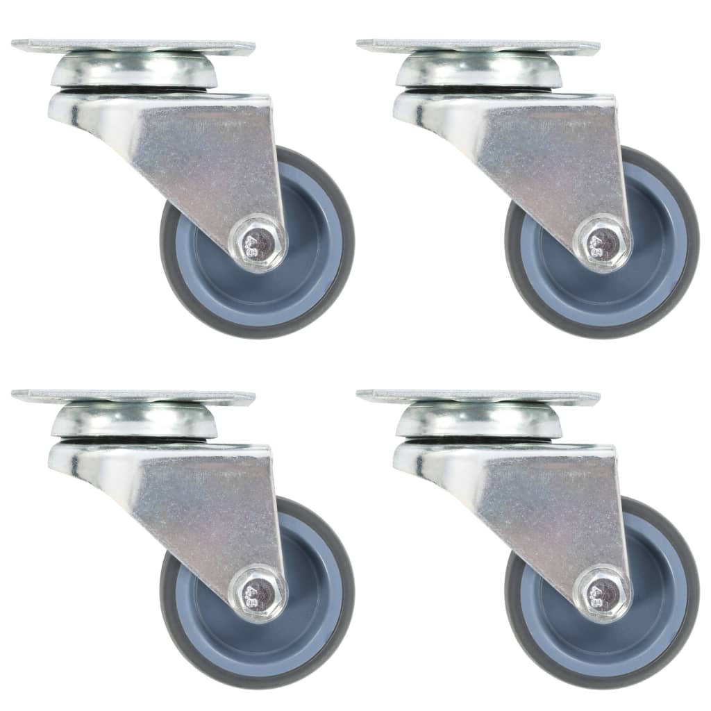 Vidaxl roulettes doubles pivotantes 4 pcs 50 mm
