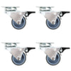 Les roues pivotantes de Vidaxl doublent avec des freins doubles 4 st 50 mm