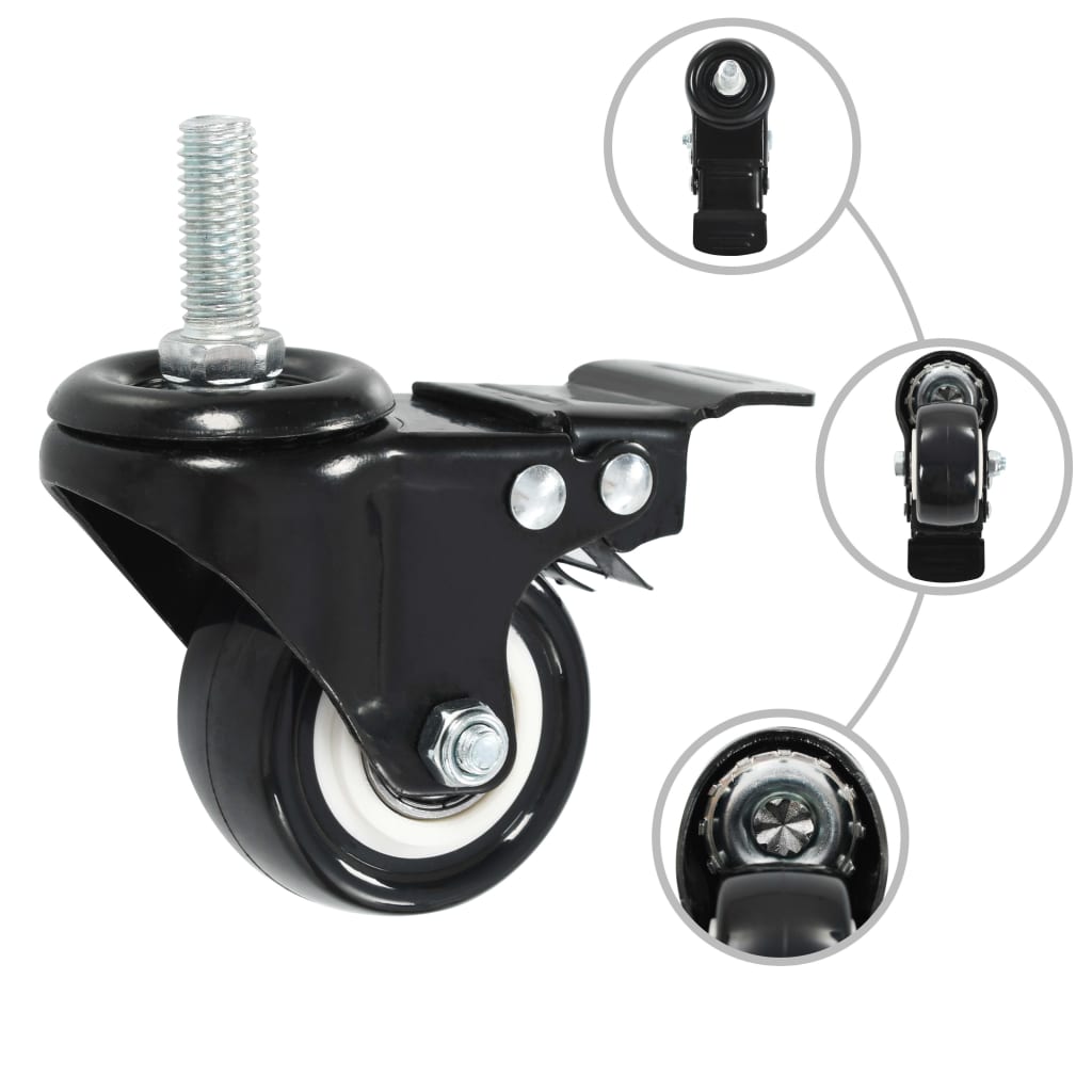 Roues pivotantes Vidaxl avec freins 4 st 50 mm