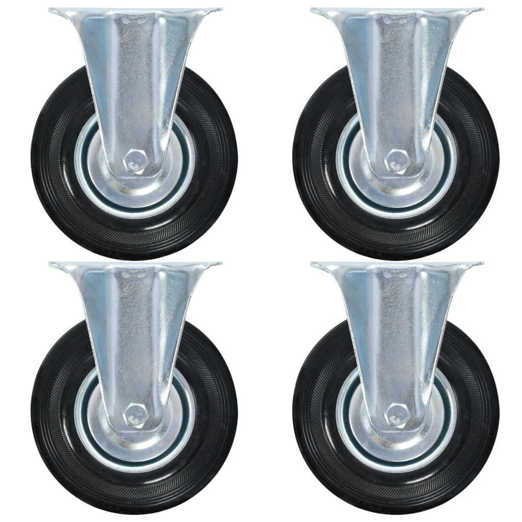 Vidaxl Roues fixes 4 ST 125 mm