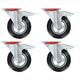 Roues pivotantes Vidaxl avec des freins doubles 4 pcs 160 mm