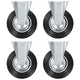 Vidaxl Roues fixes 4 ST 200 mm