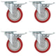 Roues pivotantes Vidaxl avec des freins doubles 4 pc 100 mm