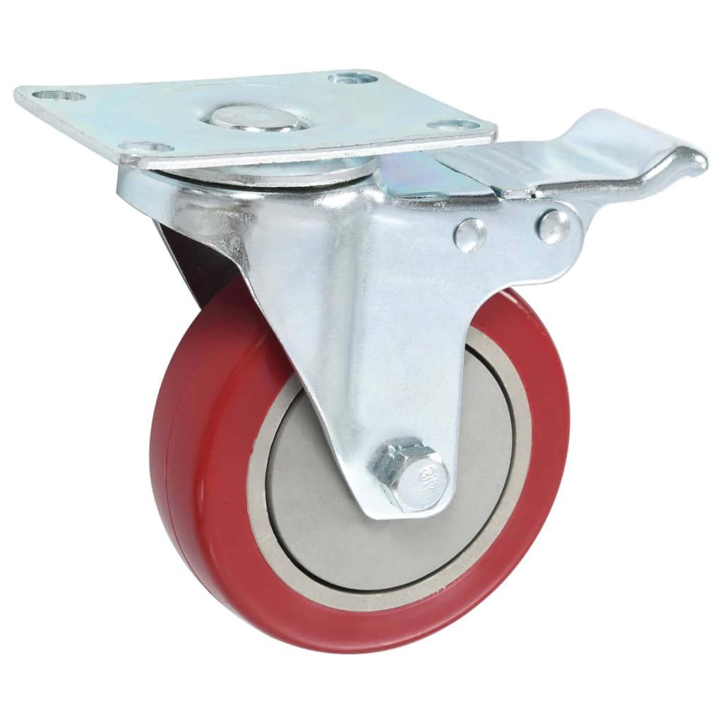 Roues pivotantes Vidaxl avec des freins doubles 4 pc 100 mm