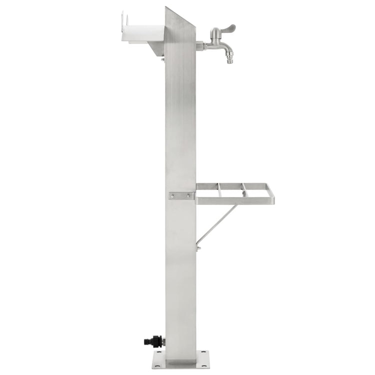Vidaxl Garden Water Colmn Square 95 cm en acier inoxydable