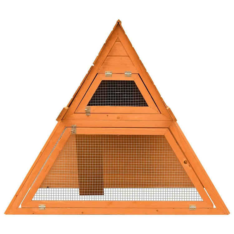 Clapier à lapin Vidaxxl 152x128x108 cm en bois de pin massif et épicéa