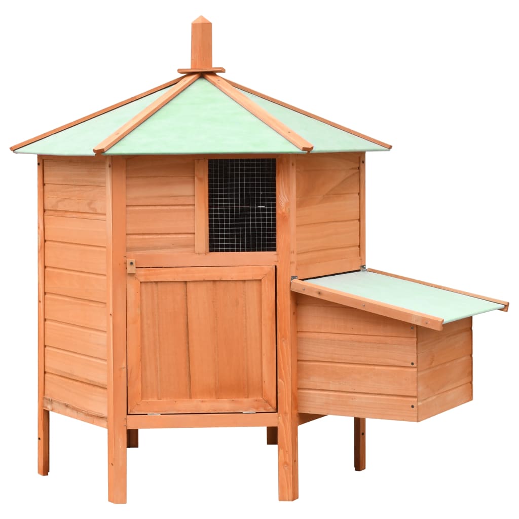 Vidaxl Poulet Coop 126x117x125 cm Pine en pin solides