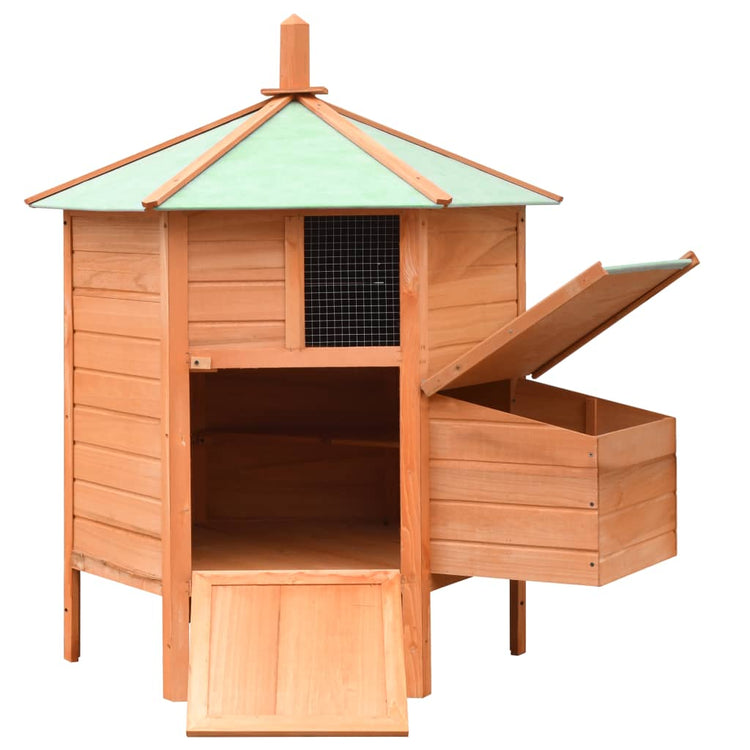 Vidaxl Poulet Coop 126x117x125 cm Pine en pin solides