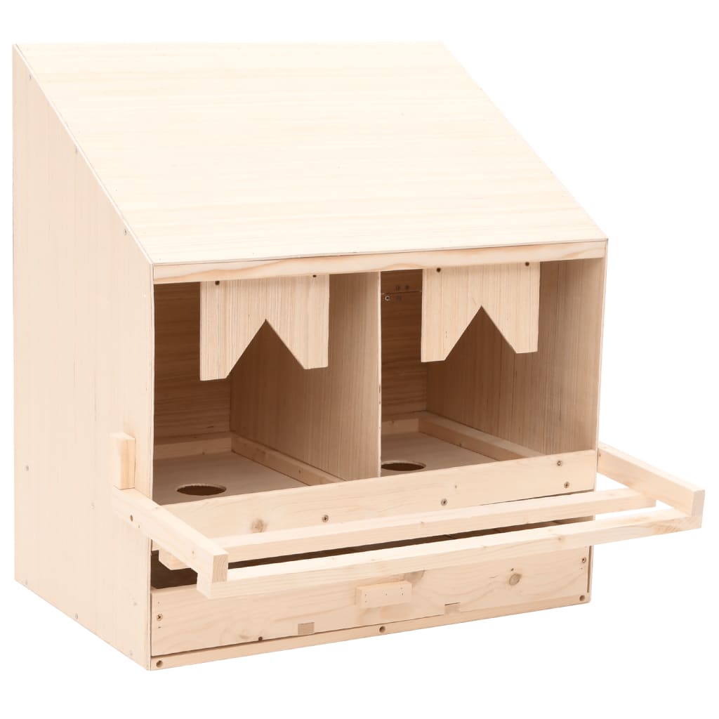 Vidaxl Chicken Shelter 2 compartiments 63x40x65 cm Pine solide