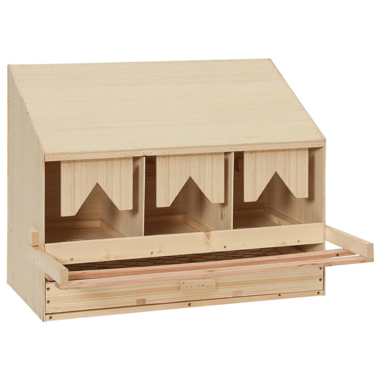 Vidaxl Chicken Shelter 3 compartiments 72x33x54 cm Pine solide