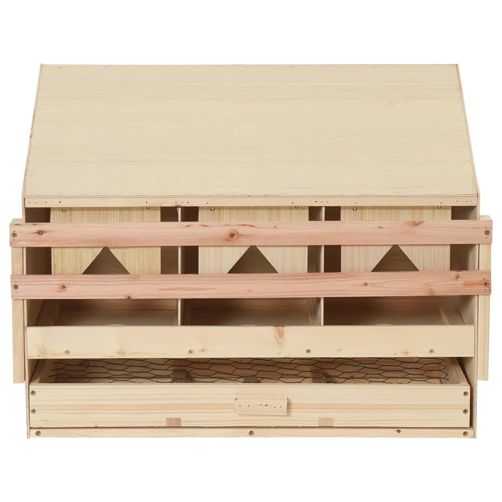 Vidaxl Chicken Shelter 3 compartiments 72x33x54 cm Pine solide