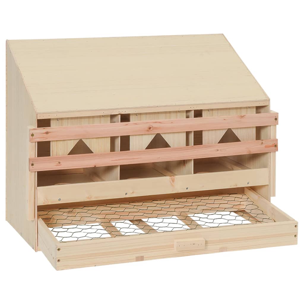 Vidaxl Chicken Shelter 3 compartiments 72x33x54 cm Pine solide