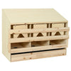 Vidaxl Chicken Shelter 3 compartiments 93x40x65 cm Pine solide