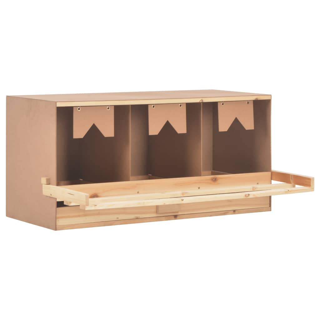Vidaxl Chicken Shelter 3 compartiments 96x40x45 cm Pine solide