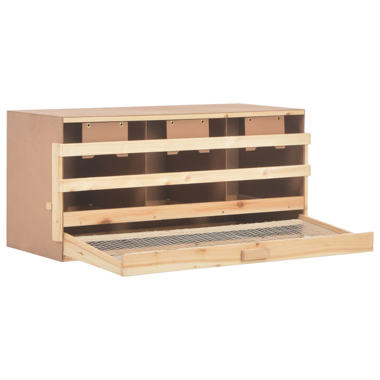 Vidaxl Chicken Shelter 3 compartiments 96x40x45 cm Pine solide