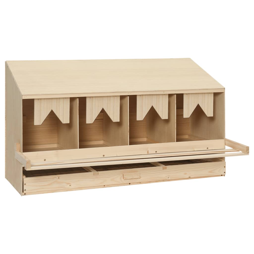 Vidaxl Chicken Shelter 4 compartiments 106x40x59 cm Pine solide