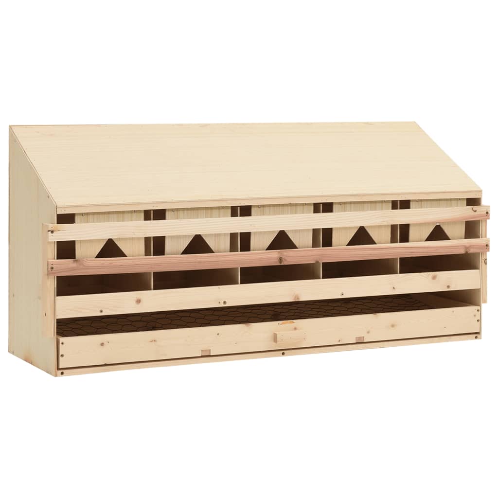 Vidaxl Chicken Shelter 5 compartiments 117x33x54 cm Pine solide