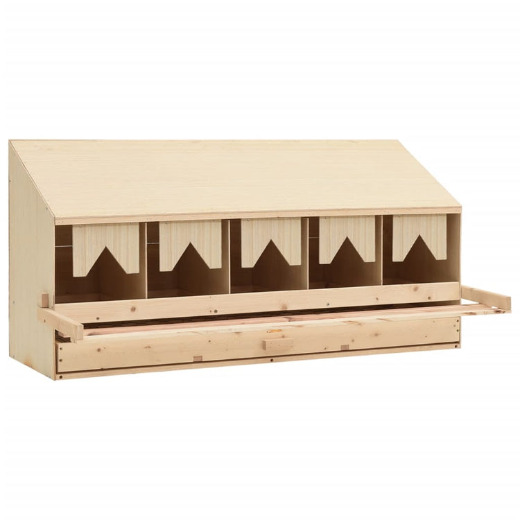 Vidaxl Chicken Shelter 5 compartiments 117x33x54 cm Pine solide