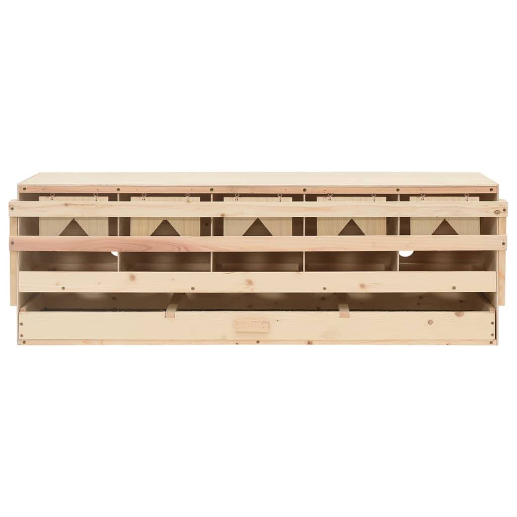 Vidaxl Chicken Shelter 5 compartiments 117x33x38 cm Pine solide