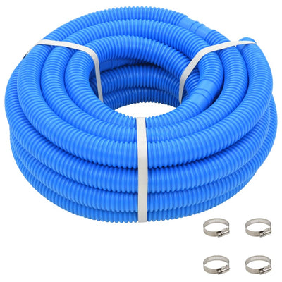 Vidaxl Piscine tuyau avec pinces 38 mm 12 m bleu