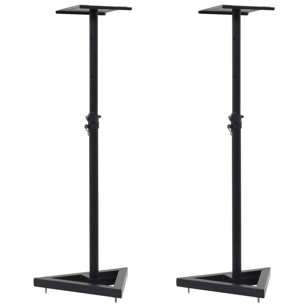 Le haut-parleur du moniteur Vidaxl Stands 2 St Steel noir