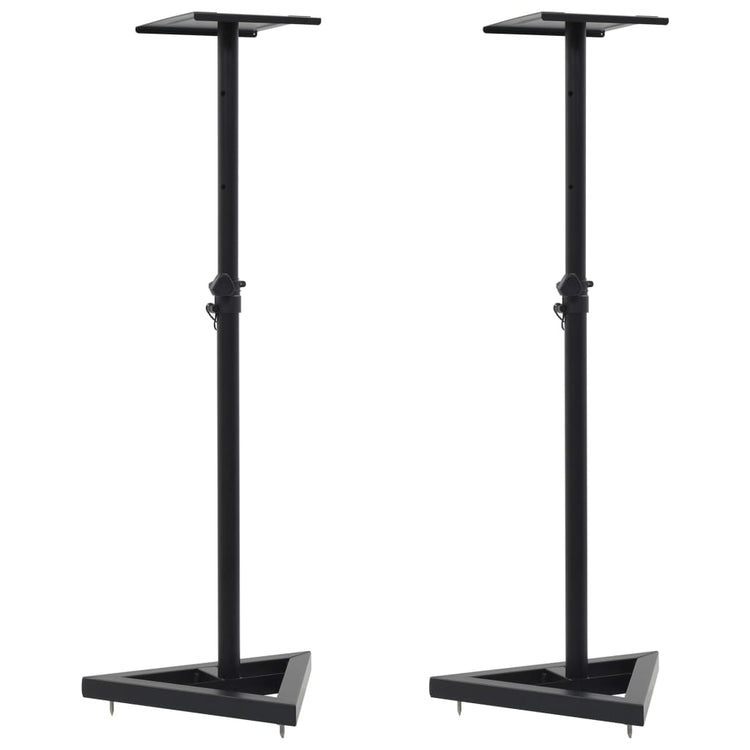 Le haut-parleur du moniteur Vidaxl Stands 2 St Steel noir