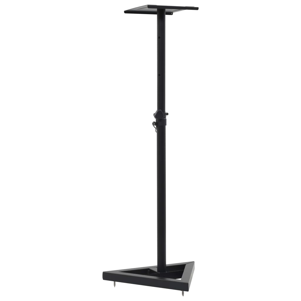 Le haut-parleur du moniteur Vidaxl Stands 2 St Steel noir