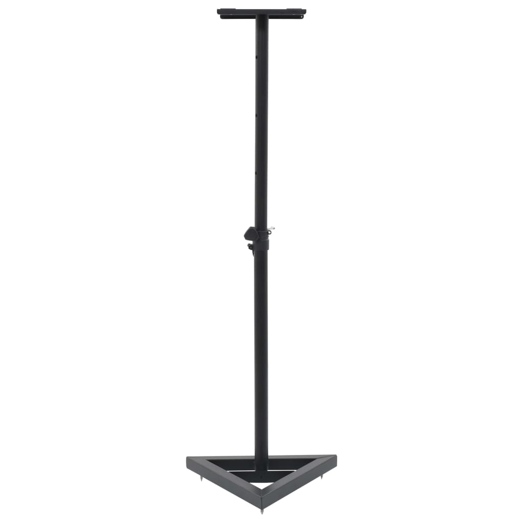 Le haut-parleur du moniteur Vidaxl Stands 2 St Steel noir