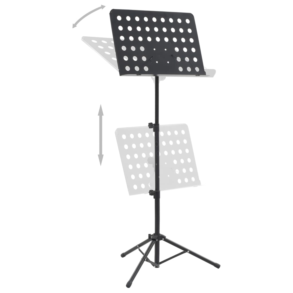 Vidaxl Music Book Stand Steel noir