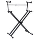 VidaXL support de clavier x-frame double renforcé noir