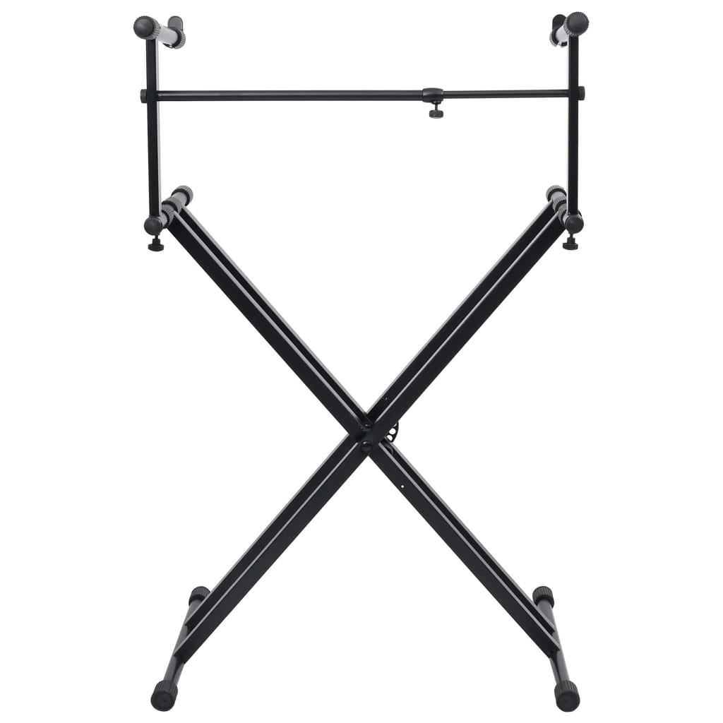 VidaXL support de clavier x-frame double renforcé noir