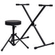 Support de clavier Vidaxl et tabouret noir