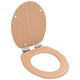 Vidaxl Toilet Siège avec bambou mdf de bambou à couvercle doux