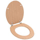 Vidaxl Toilet Siège avec couvercle bambou MDF