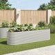 Vidaxl Planter surélevé 320x80x81 cm argent en acier galvanisé