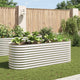 Vidaxl Planter surélevé 240x80x81 cm en acier galvanisé en argent
