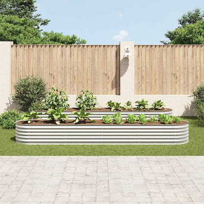 INSERT PLANTER VIDAXL 400X80X44 CM GALVANISED SIREY Silver