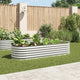 Vidaxl Planter surélevé 240x80x44 cm en acier galvanisé en argent