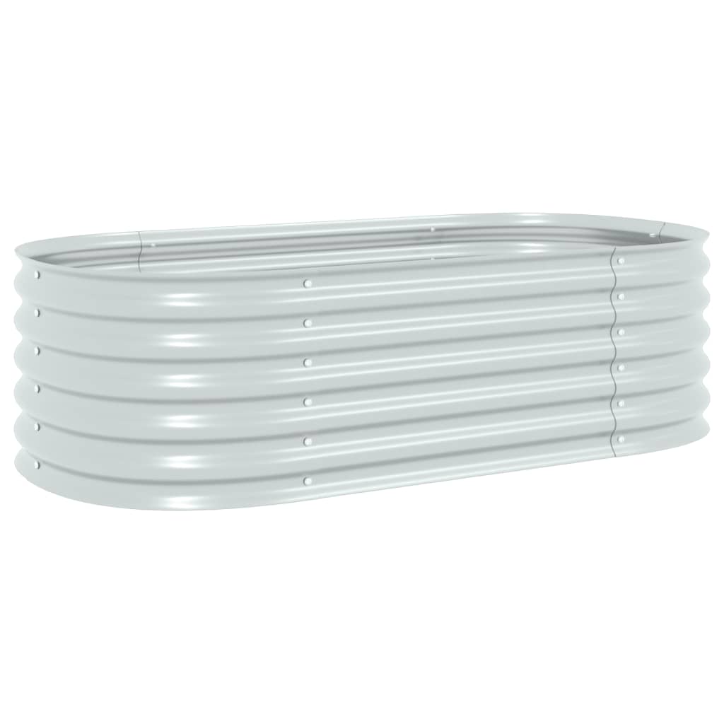 Vidaxl Planter surélevé 160x80x44 cm en acier galvanisé en argent