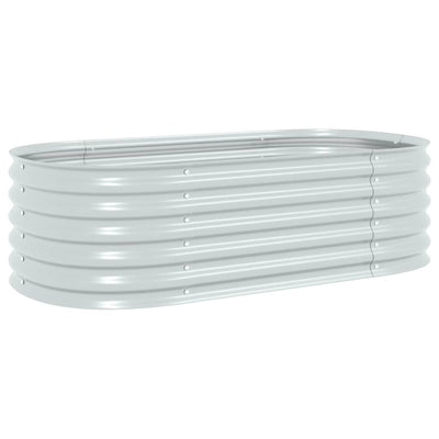 Vidaxl Planter surélevé 160x80x44 cm en acier galvanisé en argent