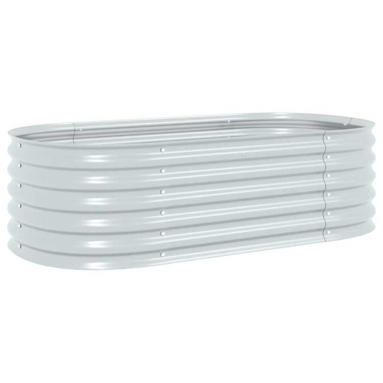 Vidaxl Planter surélevé 160x80x44 cm en acier galvanisé en argent