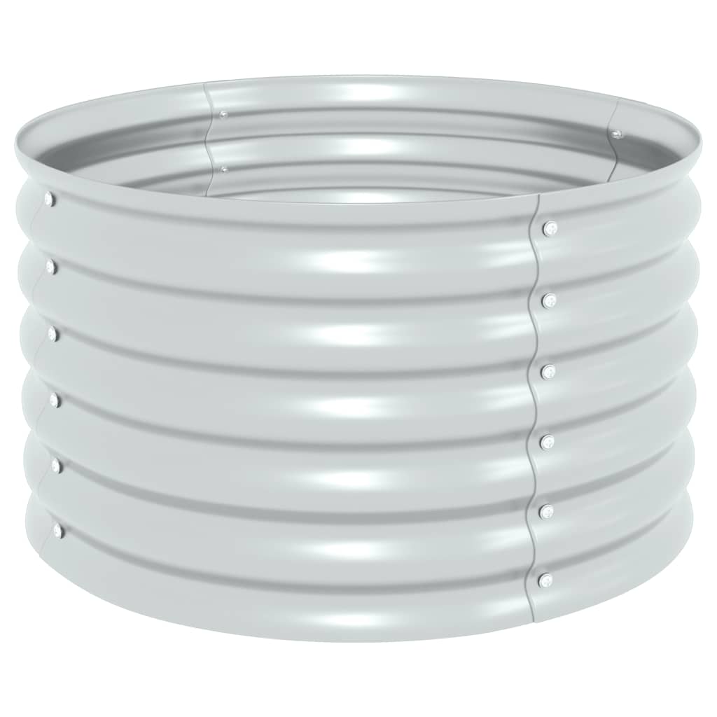 Planteur Vidaxl inséré 80x80x44 cm argent en acier galvanisé