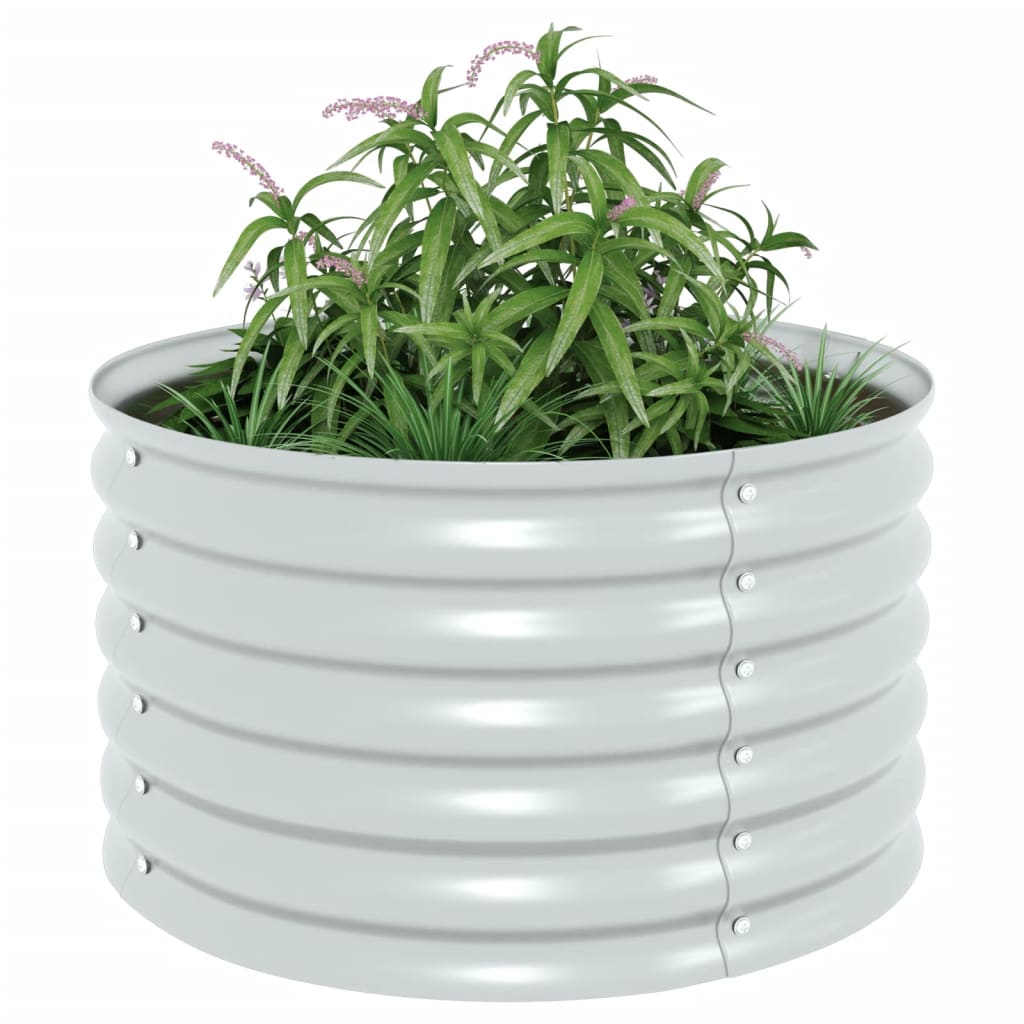 Planteur Vidaxl inséré 80x80x44 cm argent en acier galvanisé