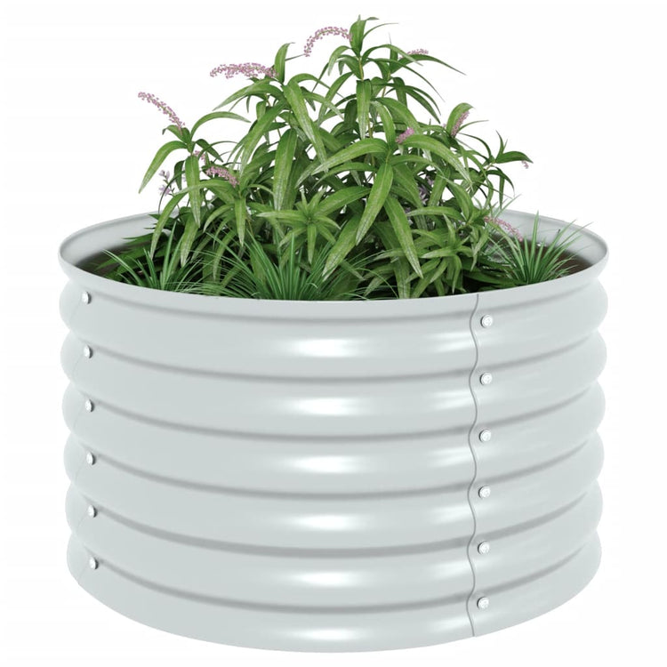 Planteur Vidaxl inséré 80x80x44 cm argent en acier galvanisé
