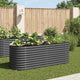 Vidaxl Planter surélevé 240x80x81 cm Gray en acier galvanisé